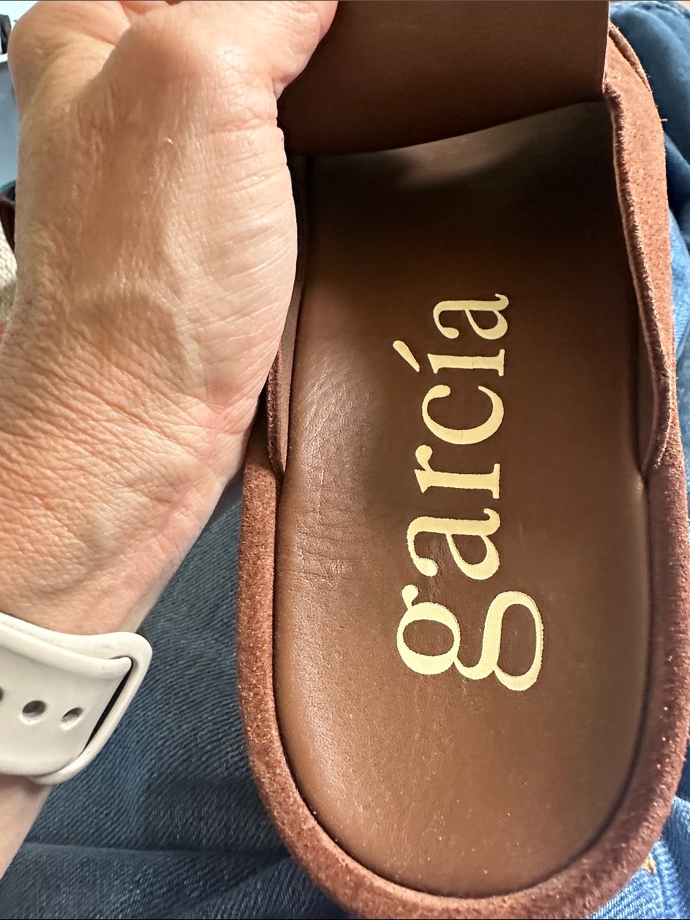 Pedro Garcia Rust Brown Suede Platform Slide Mules - Picture 2 of 5